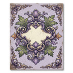 Ornate Lavender Acanthus Scroll Medallion Rug