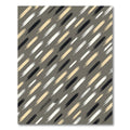 Diagonal Brushstroke Cream Black Gold Rug