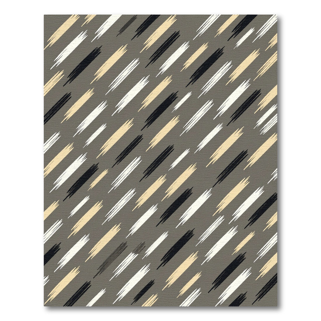 Diagonal Brushstroke Cream Black Gold Rug
