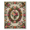 Gilded Horn Floral Bouquet Arrangement Rug