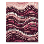 Crimson Pink Flowing Wave Rug