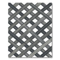 Monochrome Geometric Lattice Overlay Rug