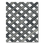 Monochrome Geometric Lattice Overlay Rug