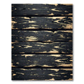 Distressed Black Wood Grain Plank Rug