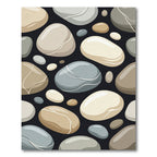 Smooth River Stones Gradient Background Rug