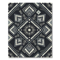 Bold Black Geometric Tribal Star Rug