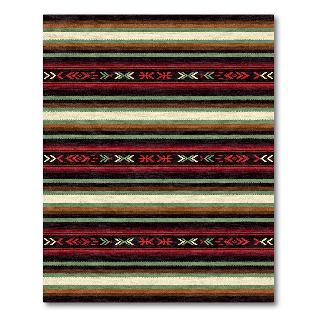 Reddish Earthy Tribal Stripe Rug