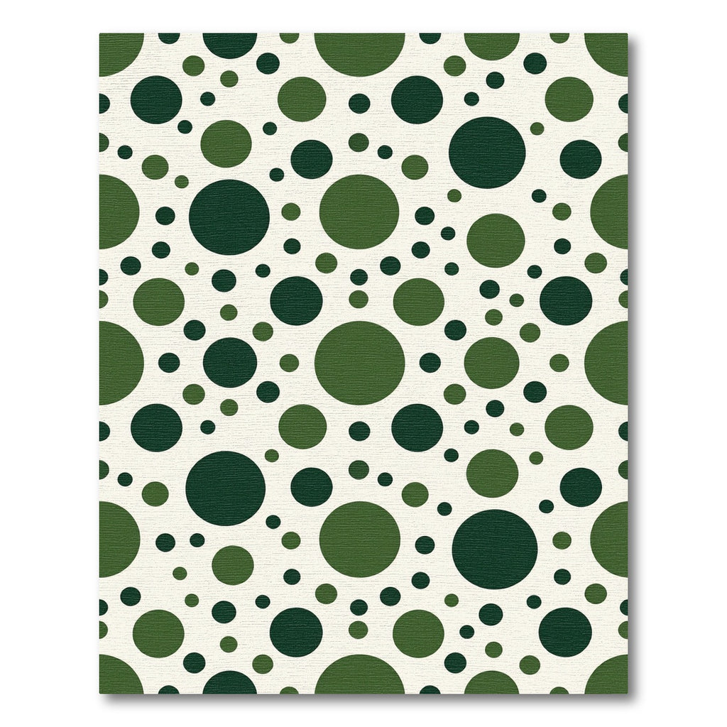 Deep Forest Polka Dot Circles Rug
