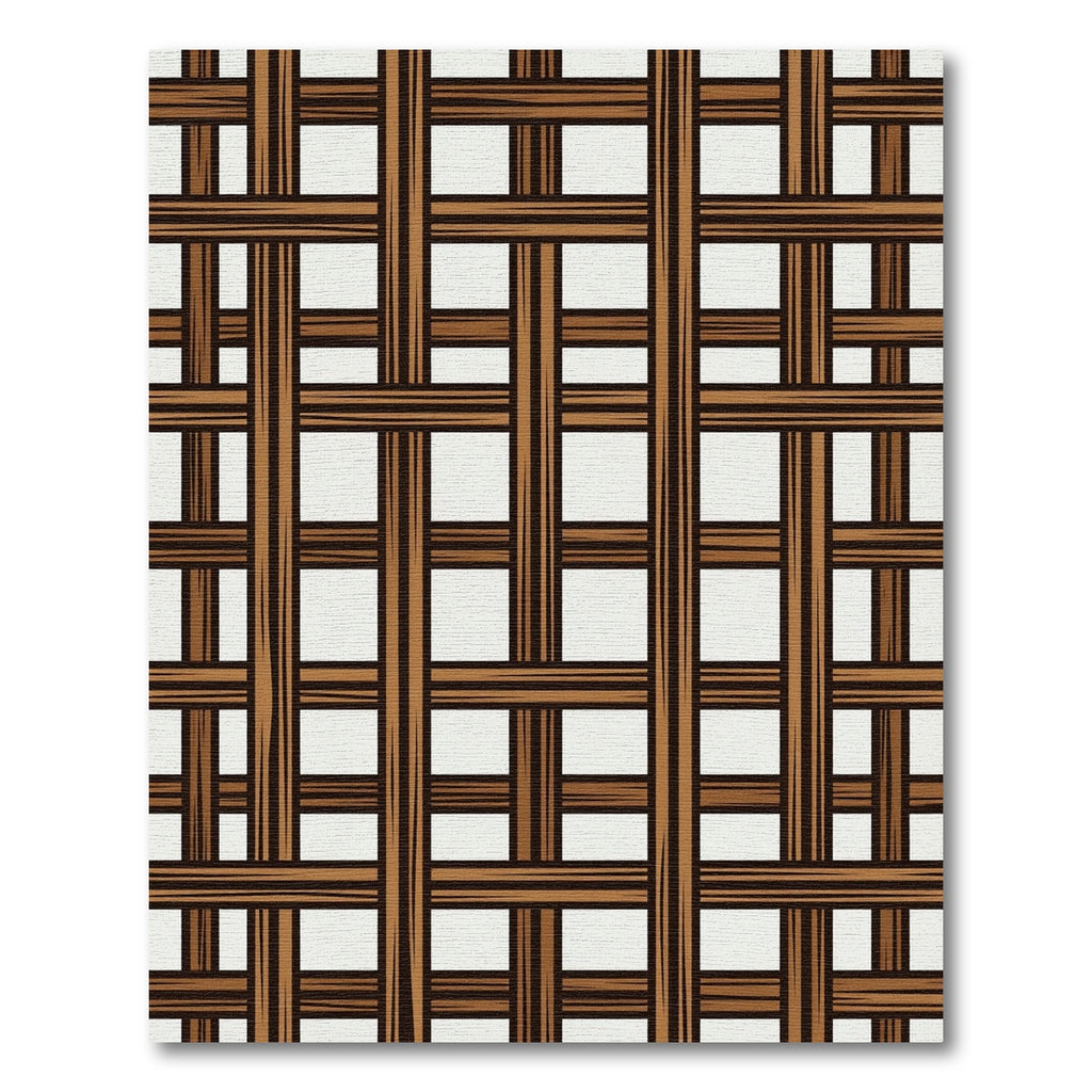 Classic Woven Wood Lattice Rug