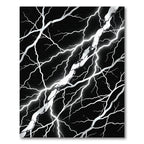 Black White Electric Bolt Rays Rug