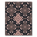 Elegant Rose Gold Damask Lattice Rug