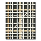 Modern Geometric Grid Interlocking Lines Rug