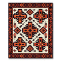 Navajo Cross Arrow Ochre Border Rug