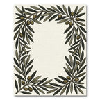 Olive Branch Border Green Olive Rug