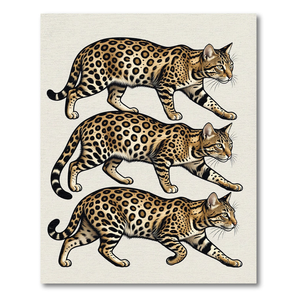 Stacked Leopard Portrait Art Composition Rug