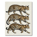 Stacked Leopard Portrait Art Composition Rug