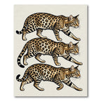 Stacked Leopard Portrait Art Composition Rug