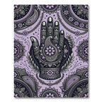 Lavender Paisley Hand Mandala Rug