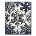 Winter Frost Snowflake Repeating Ice Grid Rug