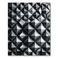 Monochromatic Gray Geometric Three-dimensional Pyramid 3D Rug