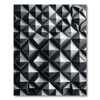 Monochromatic Gray Geometric Three-dimensional Pyramid 3D Rug