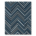 Contemporary Blue Chevron Arrow Rug