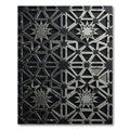 Monochrome Geometric Starburst Mandala Rug