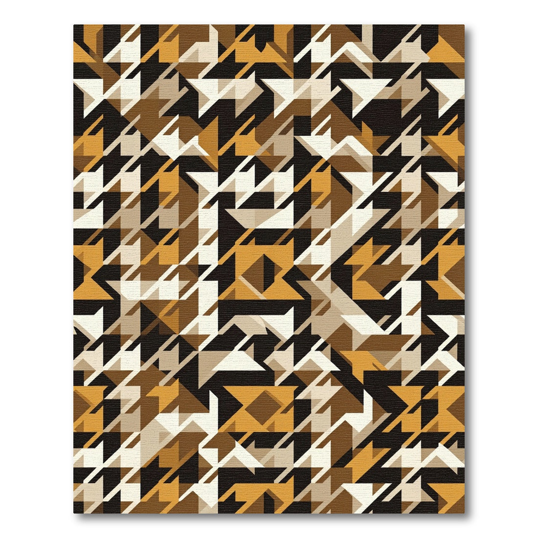 Geometric Houndstooth Pattern Rug
