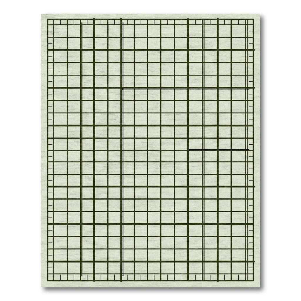 Linear Grid Contemporary Green Beige Rug