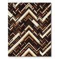 Modern Chevron Earth Tone Geometric Rug