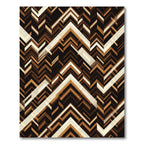 Modern Chevron Earth Tone Geometric Rug