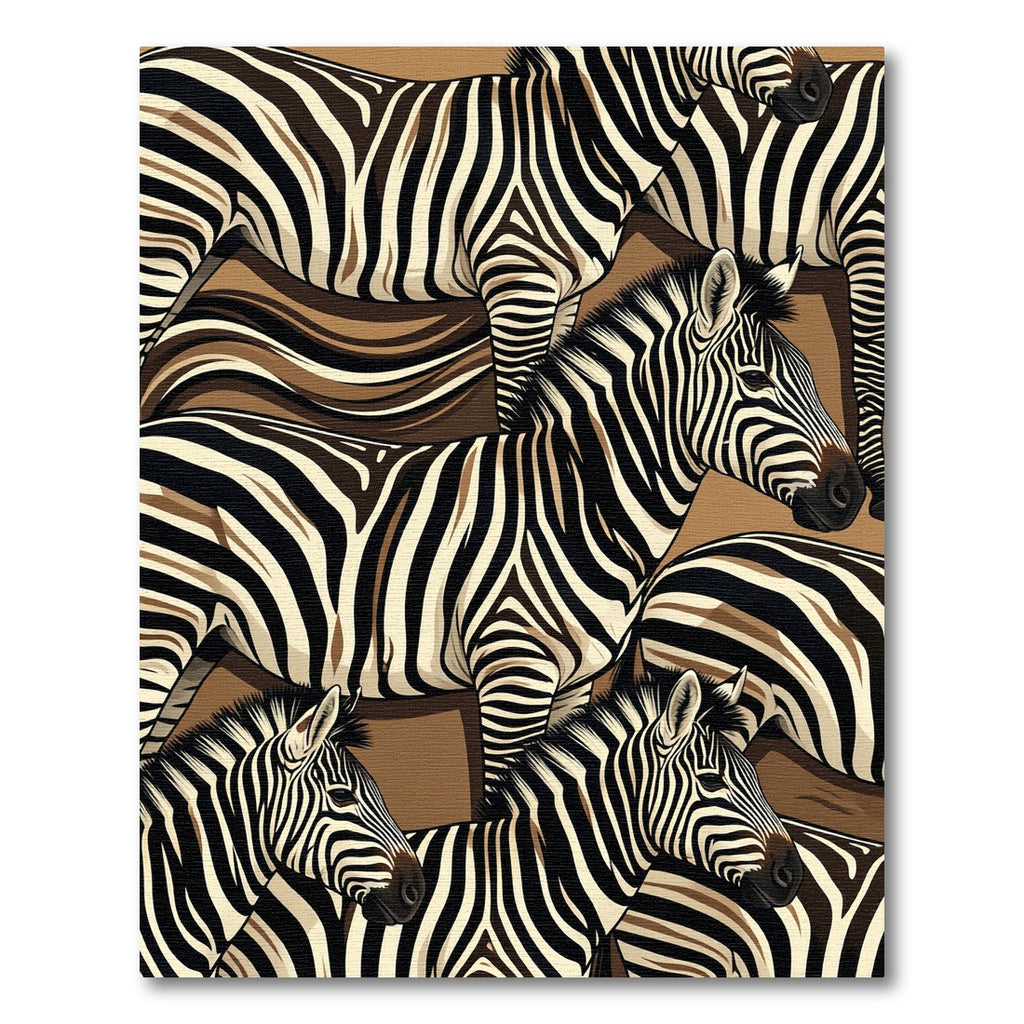 Monochromatic Zebra Stripes Wildlife Rug