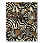 Monochromatic Zebra Stripes Wildlife Rug