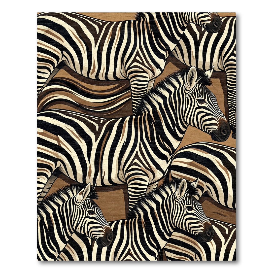Monochromatic Zebra Stripes Wildlife Rug