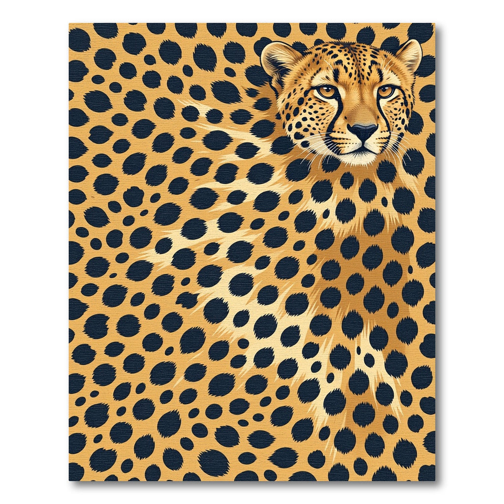 Golden Cheetah Spots Animal Print Rug