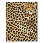 Golden Cheetah Spots Animal Print Rug