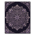 Elegant Purple Floral Mandala Medallion Rug