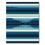 Coastal Pier Horizon Ombre Stripe Rug