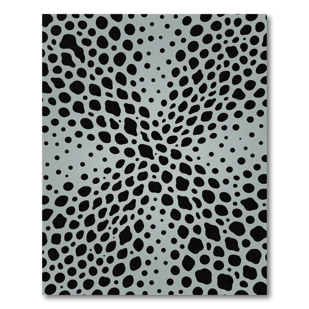 Modern Gray Organic Spotted Abstract Shape Rug