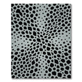 Modern Gray Organic Spotted Abstract Shape Rug