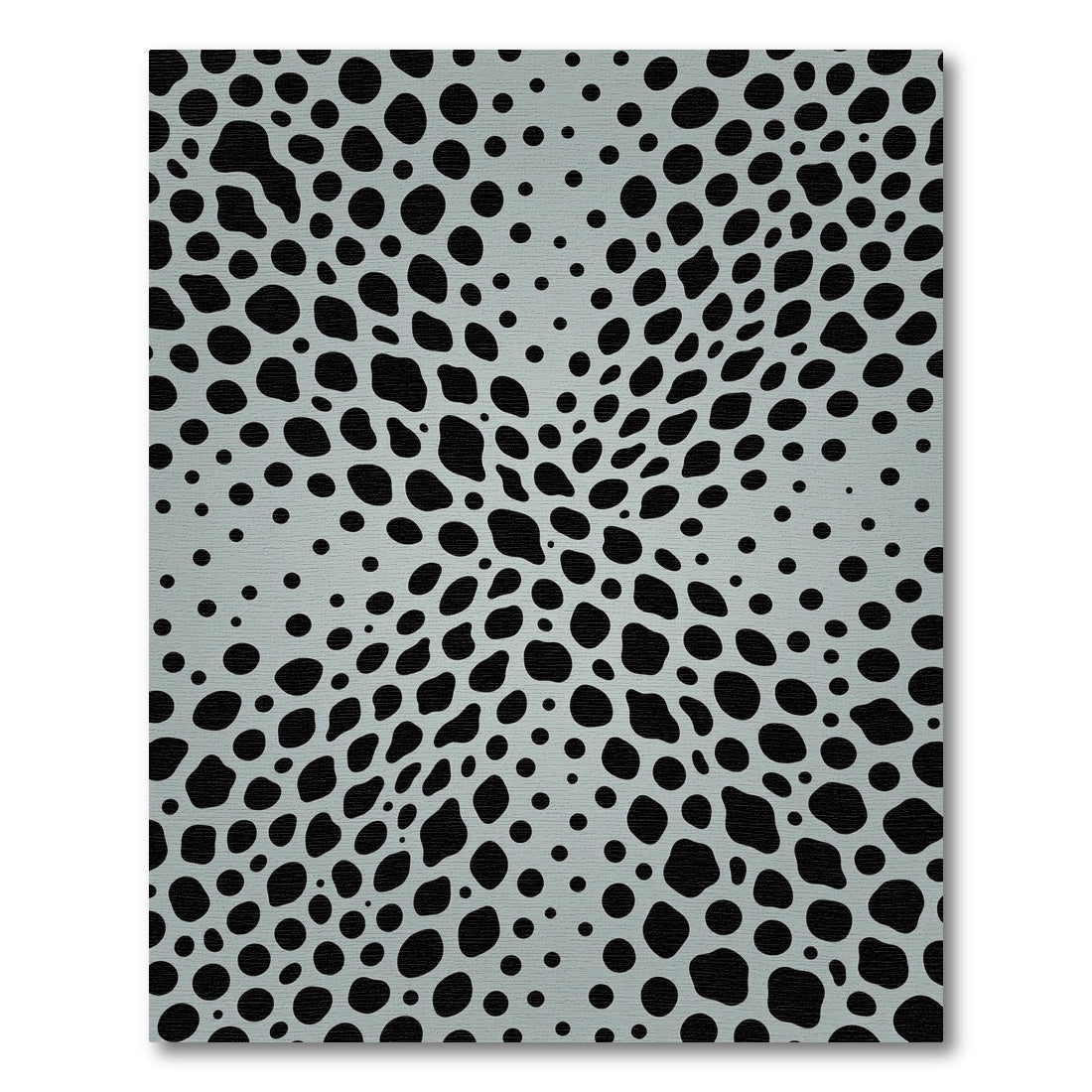 Modern Gray Organic Spotted Abstract Shape Rug