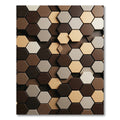 Earth Tones Hexagon Mosaic Rug