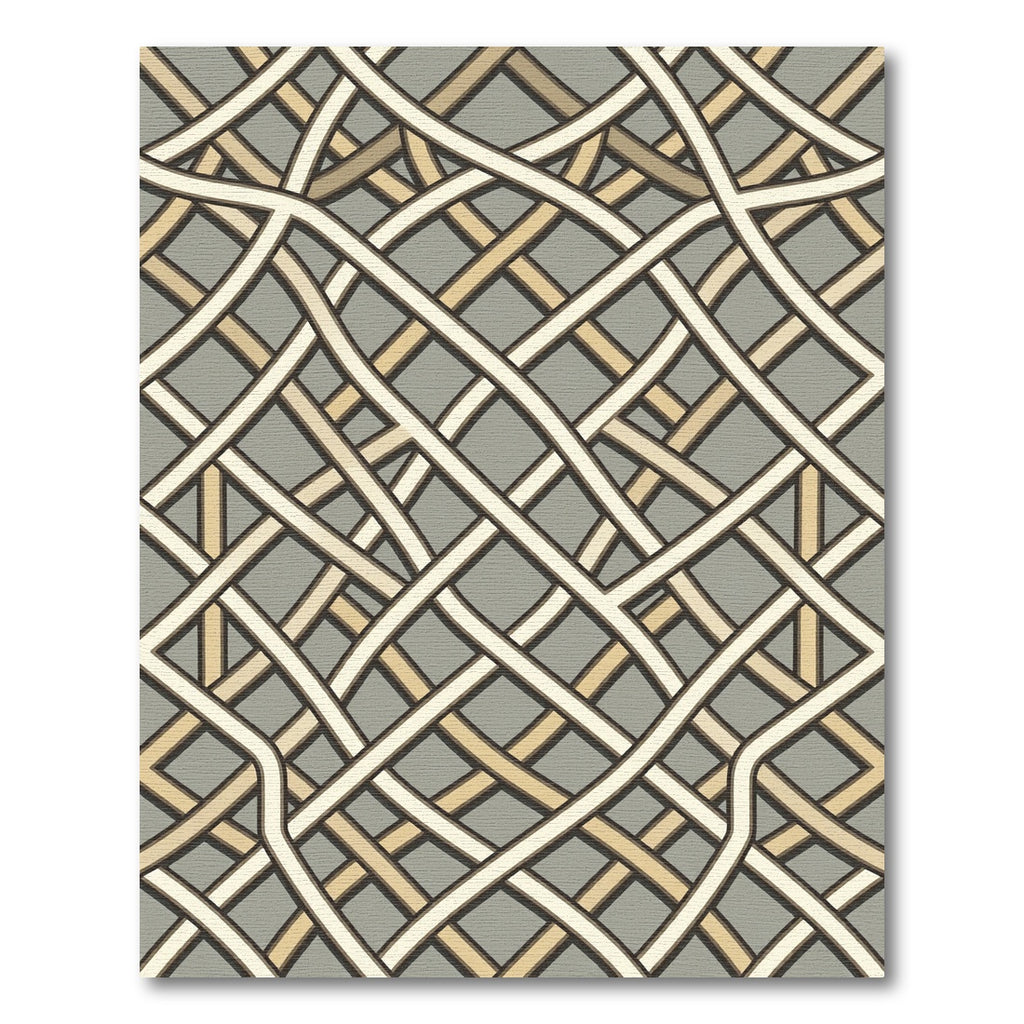 Modern Geometric Interlaced Lattice Rug