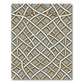 Modern Geometric Interlaced Lattice Rug