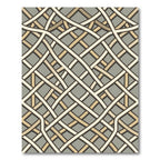 Modern Geometric Interlaced Lattice Rug