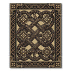 Ornate Interlocking Celtic Knot Clover Rug