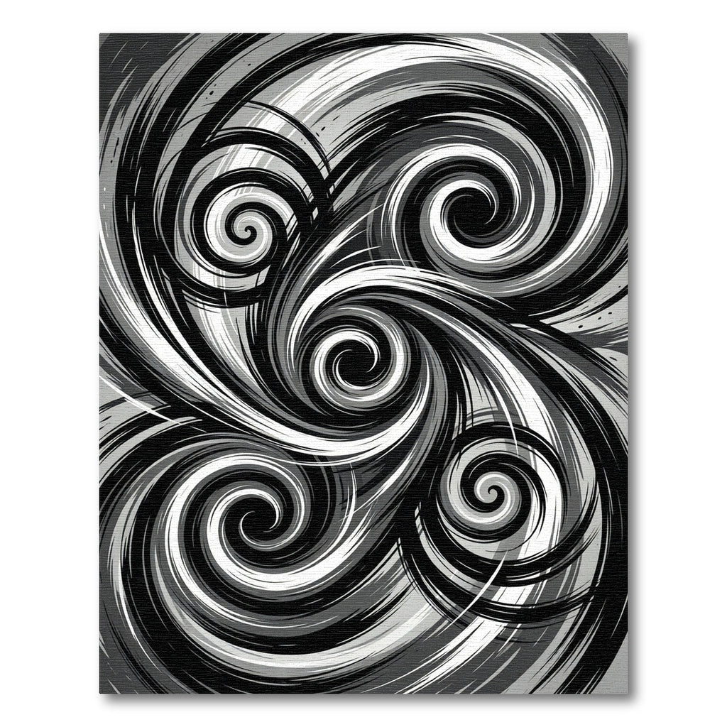 Monochromatic Swirl Vorticer Rug