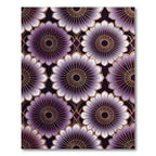Elegant Violet Gold Geometric Lotus Rug