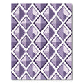 Modern Lavender Geometric Diamond Facet Rug