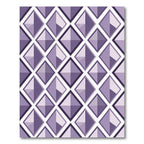 Modern Lavender Geometric Diamond Facet Rug